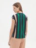 Nice Things Multistripe Print Mao Shirt