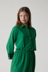 Leon & Harper dress Leon & Harper Rigolo Plain Dress Green | Dalston clothing