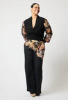 Once Was pant Once Was Empress Cupro Viscose Pant In Dragon Flower | Dalston clothing