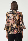 Once Was top Once Was Empress Cotton Silk Shirt In Dragon Flower | Dalston clothing