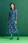 Pom dress Pom Amsterdam Brushwork Lilac Slim Mesh Dress | Dalston clothing