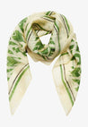 Unmade Copenhagen Scarf Off White/Green Unmade Copenhagen Katy Silk Scarf Print Off White/Green | Dalston clothing