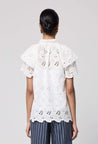 Once Was top Once Was Carlotta Broiderie Cotton double flounce | Dalston clothing