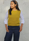 Dalston Knitwear Dalston Valentina Vest Gold Merino