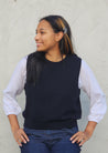Dalston Knitwear Dalston Valentina Vest Navy Merino