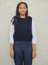 Dalston Knitwear Dalston Valentina Vest Navy Merino