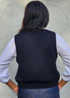 Dalston Knitwear Dalston Valentina Vest Navy Merino