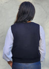 Dalston Knitwear Dalston Valentina Vest Navy Merino