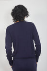 Dalston Knitwear Dalston Veeta V- Neck Sweater Indigo