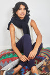 Dalston Knitwear navy / one size Dalston Saskia Lacey Scarf Navy