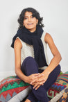 Dalston Knitwear navy / one size Dalston Saskia Lacey Scarf Navy