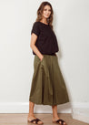 Dalston skirt Dalston Sapphire Skirt Olive Sateen