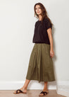 Dalston skirt Dalston Sapphire Skirt Olive Sateen