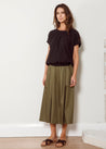 Dalston skirt Dalston Sapphire Skirt Olive Sateen