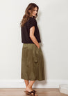Dalston skirt Dalston Sapphire Skirt Olive Sateen