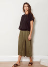 Dalston skirt Dalston Sapphire Skirt Olive Sateen