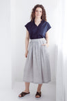 Dalston skirt Dalston Sapphire Skirt Olive Stripe