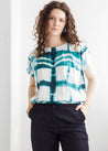Dalston top Dalston Izzy Top  Jade Abstract Linen