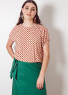 Dalston top Dalston Izzy Top Ochre Print