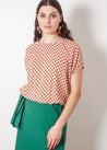 Dalston top Dalston Izzy Top Ochre Print