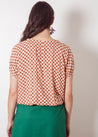 Dalston top Dalston Izzy Top Ochre Print