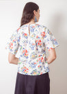 Dalston top Sally Top White Floral