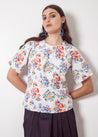 Dalston top Sally Top White Floral