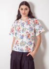 Dalston top Sally Top White Floral