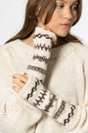 Dinadi Gloves almond white Dinadi Alpaca Handknit Half Mitts - Ivory white | Dalston clothing