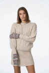 Dinadi Gloves almond white Dinadi Handknit Zero Waste Mittens Almond White  | Dalston clothing