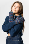 Dinadi Gloves Indigo Blue Dinadi Handknit Zero Waste Mittens Indigo Blue  | Dalston clothing