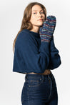 Dinadi Gloves Indigo Blue Dinadi Handknit Zero Waste Mittens Indigo Blue | Dalston clothing