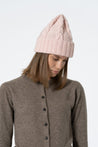 Dinadi Hat blush pink Dinadi Merino Cable  Hat Blush Pink | Dalston clothing