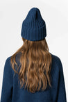 Dinadi Hat indigo blue Dinadi Merino Handknit Thick Rib Hat Indigo Blue