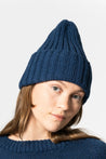Dinadi Hat indigo blue Dinadi Merino Handknit Thick Rib Hat Indigo Blue