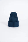 Dinadi Hat indigo blue Dinadi Merino Handknit Thick Rib Hat Indigo Blue