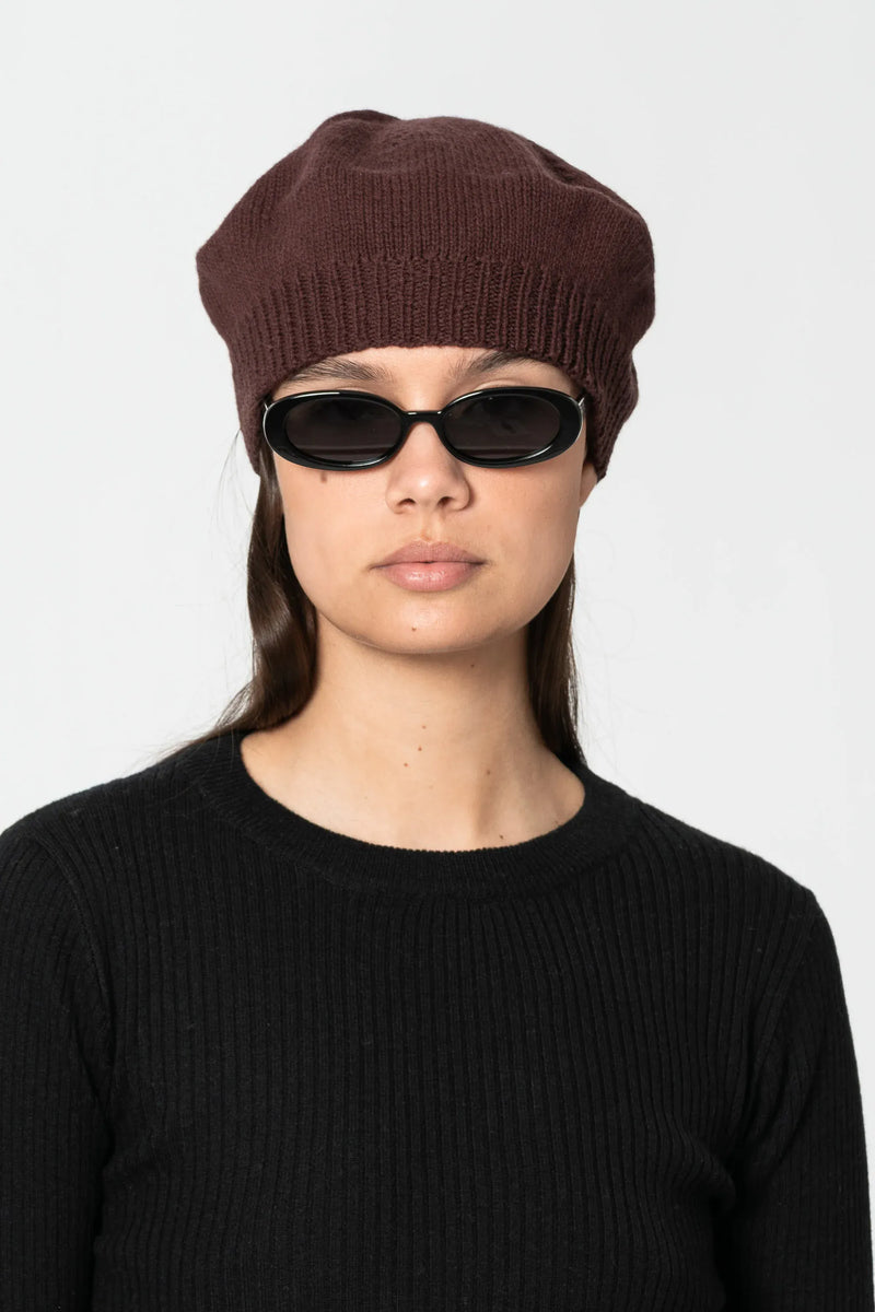Dinadi Merino Beret Merlot Red – Dalston
