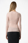 Dinadi Knitwear Dinadi Merino Fitted Rib Sweater Blush Pink | Dalston clothing