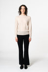 Dinadi Knitwear Dinadi Merino O-Neck Sweater - Almond White | Dalston clothing