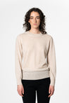 Dinadi Knitwear Dinadi Merino O-Neck Sweater - Almond White | Dalston clothing