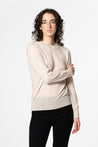 Dinadi Knitwear Dinadi Merino O-Neck Sweater - Almond White  | Dalston clothing