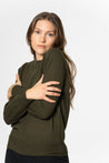 Dinadi Knitwear Dinadi Merino O-Neck Sweater - Olive Green | Dalston clothing