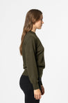 Dinadi Knitwear Dinadi Merino O-Neck Sweater - Olive Green | Dalston clothing