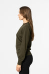 Dinadi Knitwear Dinadi Merino O-Neck Sweater - Olive Green | Dalston clothing