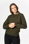 Dinadi Knitwear Dinadi Merino O-Neck Sweater - Olive Green | Dalston clothing