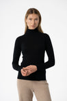 Dinadi Knitwear Dinadi Merino Turtleneck Sweater Black | Dalston clothing