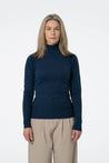 Dinadi Knitwear Dinadi Merino Turtleneck Sweater Indigo Blue