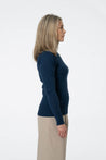 Dinadi Knitwear Dinadi Merino Turtleneck Sweater Indigo Blue