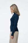 Dinadi Knitwear Dinadi Merino Turtleneck Sweater Indigo Blue