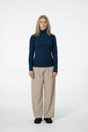 Dinadi Knitwear Dinadi Merino Turtleneck Sweater Indigo Blue